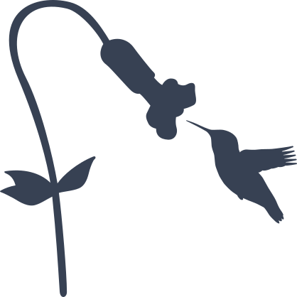 Hummingbird With Flower Sticker