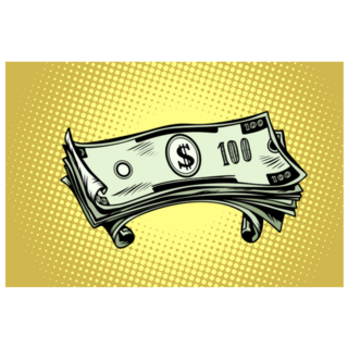 Hundred Dollar Bills Sticker