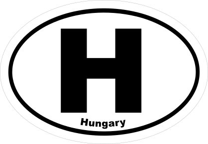 Hungary H Oval Sticker