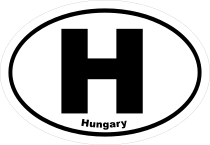 Hungary H Oval Sticker