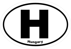 Hungary H Oval Sticker
