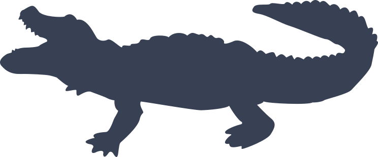 Hungry Alligator Crocodile Sticker