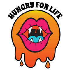 Hungry For Life Vampire Sticker