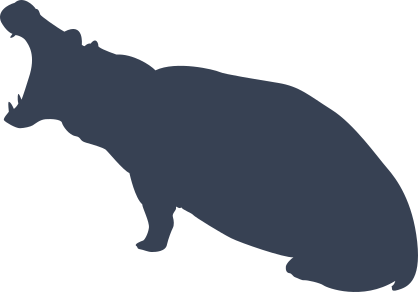 Hungry Hippopotamus Sticker