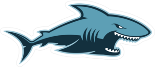 Hungry Shark Logo Mascot Sticker