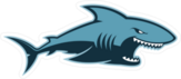 Hungry Shark Logo Mascot Sticker