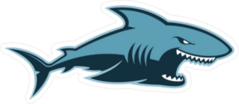 Hungry Shark Logo Mascot Sticker