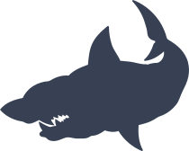 Hungry Shark Shape Sticker