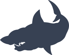 Hungry Shark Shape Sticker