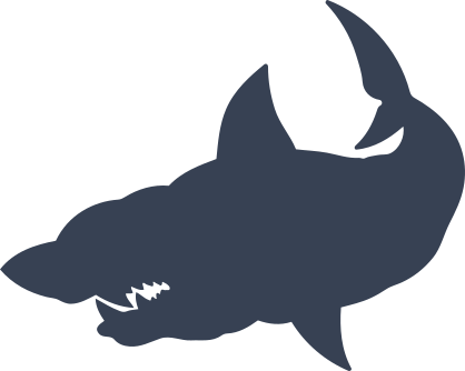 Hungry Shark Shape Sticker