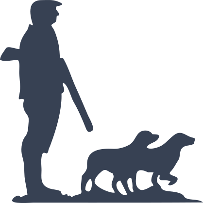 Hunter And Dogs Sticker