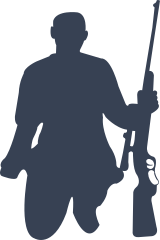 Hunter On Knees Sticker