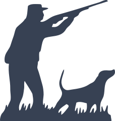 Hunter With Dog Sticker