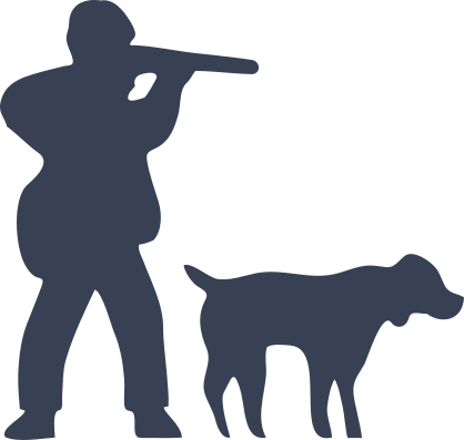 Hunter With His Dog Sticker