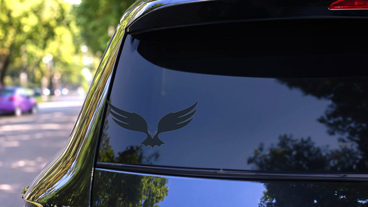 Hunting Eagle Icon Sticker on a Rear Car Window (New) example