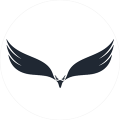 Hunting Eagle Negative Space Sticker