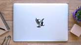 Hunting Owl Sticker on a Laptop (New) example