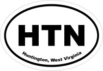 Huntington, West Virginia Oval Stickers