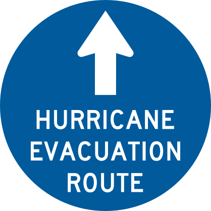 Hurricane Evacuation Ramp Sticker