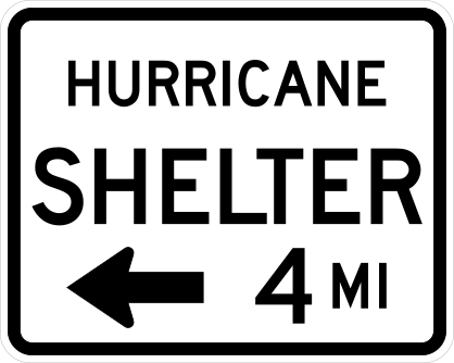 Hurricane Shelter 4 Miles To Left Sticker