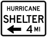Hurricane Shelter 4 Miles To Left Sticker
