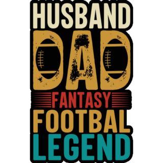 Husband Dad Fantasy Football Legend Sticker 