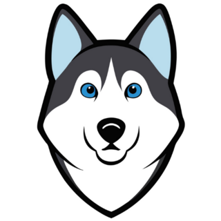 Husky Head Illustration Sticker