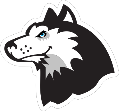 Husky Head Mascot Sticker