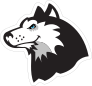 Husky Head Mascot Sticker