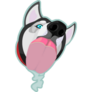 Husky Licks Sticker