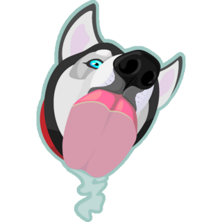 Husky Licks Sticker