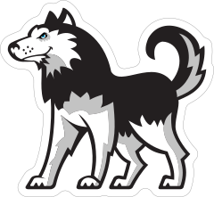 Husky Mascot Sticker
