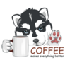 Husky Puppy Coffee Sticker