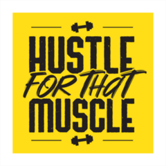 Hustle for That Muscle Inspirational Sticker