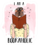 I Am A Bookaholic On Pink Sticker
