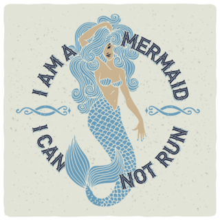 I Am A Mermaid I Can Not Run Sticker