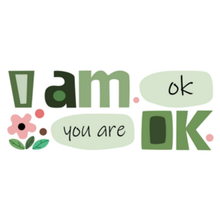 I Am Ok You Are Ok Floral Lettering Sticker