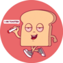 I Am Toasted Weed Pun Piece of Bread Sticker