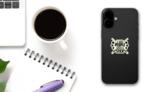 I Beat People With A Stick Sticker on a Phone (New) example