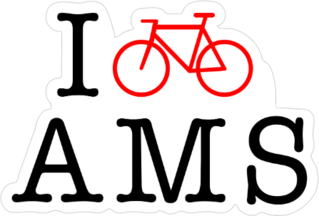 I Bike Amsterdam Slogan Sticker