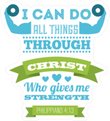 I Can Do All Things Christian Poster Sticker