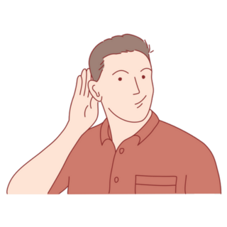 I Cant Hear You, Hand To Ear Sticker