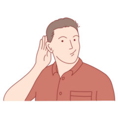 I Cant Hear You, Hand To Ear Sticker