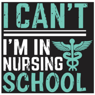 I Cant Im In Nursing School Funny Sticker