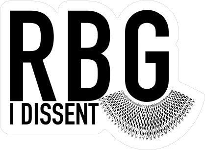 I Dissent RBG Collar Sticker