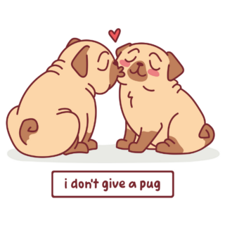 I Dont Give A Pug Sticker