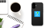 I Got My Covid-19 Vaccine Heart Shot Sticker on a Phone (New) example