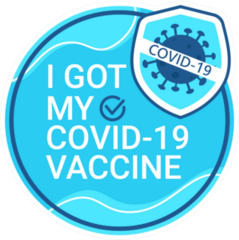 I Got My Covid Vaccine Germ Icon Sticker