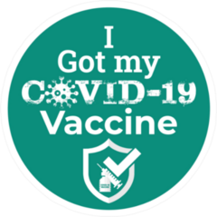 I Got My Covid Vaccine Shot Check Mark Sticker