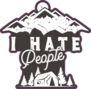 I Hate People Sticker, Funny Vector Image